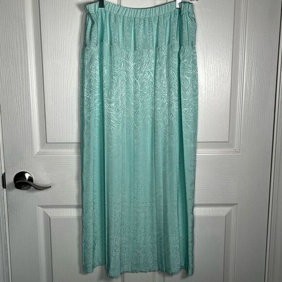 In The Mood Skirt Blouse Set Sz 8 Mint Green Vintage Style Pleated Lace - Picture 10 of 13
